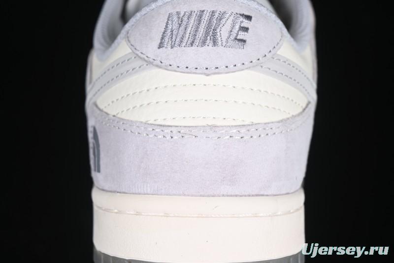 Nike SB Dunk Low The North Face Graffiti Grey Check Anniversary Customized Low-Top Casual Skate Shoes - DM6868-017
