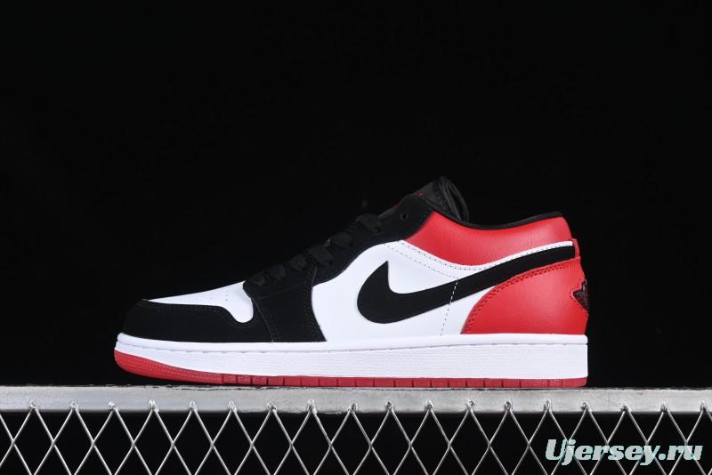 Nike Air Jordan 1 Low "White Black Gym Red" Retro Casual Sneakers - IB8971-106