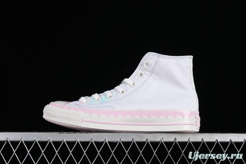 Converse Chuck 1970s Ice Cream Fun White Pink High Top Canvas Sneakers - A10947C