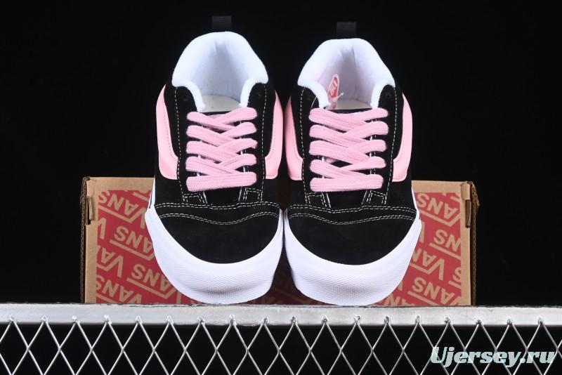 Vans Knu Skool Black Pink Color Comfortable Fashion Anti-Slip Wear-Resistant Low-Top Casual Skate Shoes - VN0009QCB9P