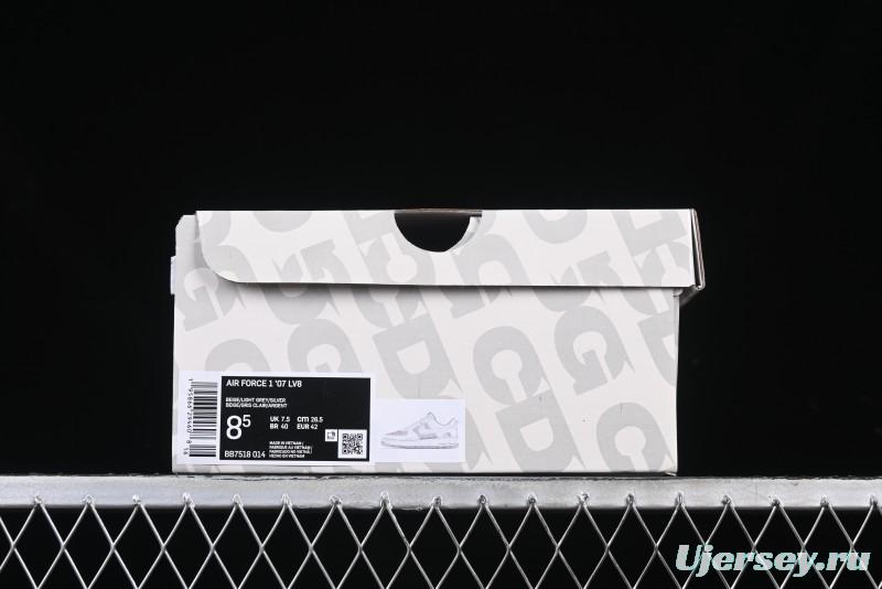 Nike Air Force 1 '07 Low The North Face x CDG Light Bone Swoosh Casual Sneakers - BB7518-014