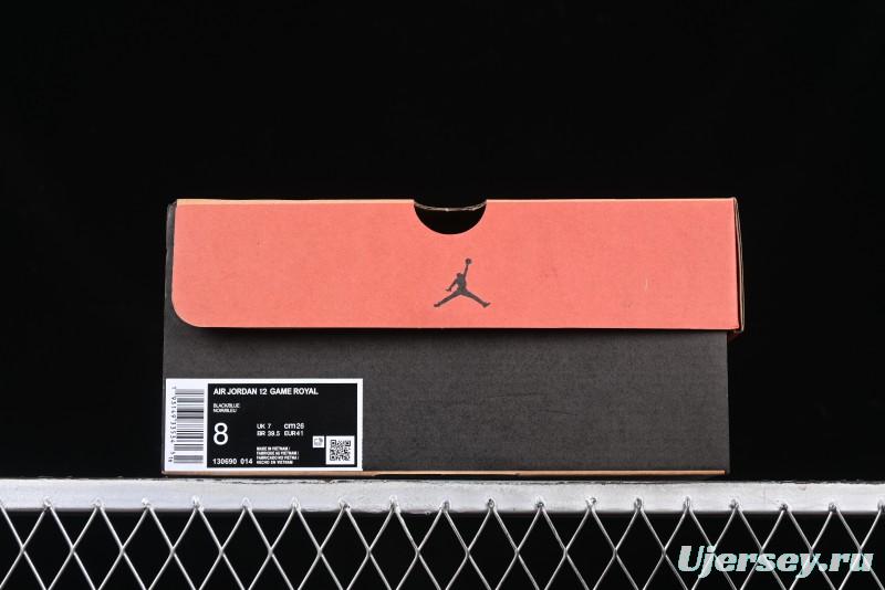 Nike Air Jordan 12 Retro Basketball Shoes with Game Royal Colorway - 130690-014