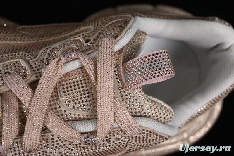 Balenciaga Phantom Sneaker Champagne Gold Full Diamond Trend Running Shoes - W3XL59645