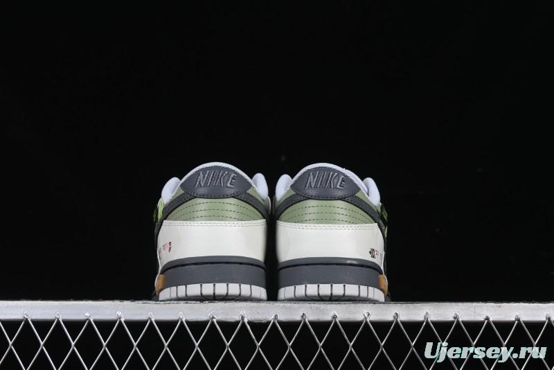 Nike Dunk Retro Low Grey Fog Panda Prank Mountain Theme Casual Sneakers - DD1391-103