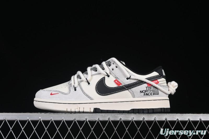 Nike SB Dunk Low The North Face x Supreme Triple Collaboration Strap Pig VIII Black Hook Anniversary High-End Custom Low-Top Casual Skate Shoes - YC5066-231