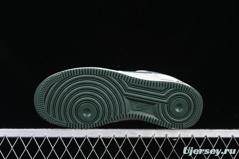 Nike Air Force 1 '07 Low Stussy Collaboration Green Suede Swoosh Low-Top Casual Sneakers - CH6336-511