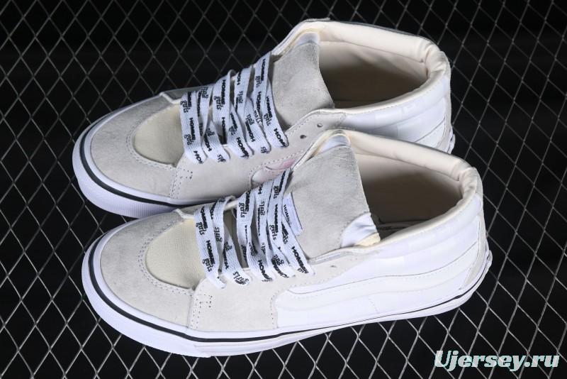 Vans HommeGirls x Sk8-Mid Fashion Casual Mid-Top Suede Skate Shoes with Bold Side Stripes - VN000NBN2VZ