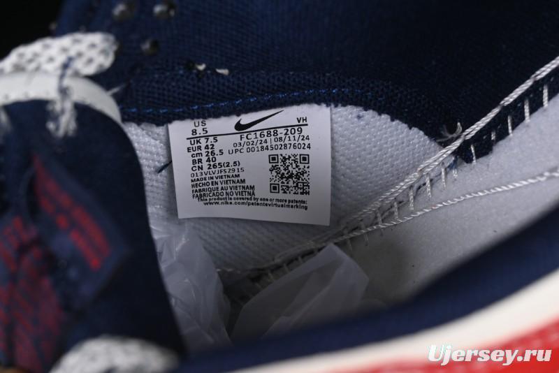 Nike SB Dunk Low Supreme Collaboration - China Red with 3D White Swoosh Anniversary Custom Low-Top Casual Sneakers - FC1688-209