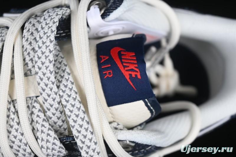 Nike Air Force 1 '07 Low Levi's Collaboration Light Blue Denim Drawstring Casual Sneakers - SJ1198-900