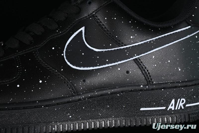 Nike Air Force 1 '07 Low 2D Anime Theme Black White Splatter Casual Sneakers - CK0316-059