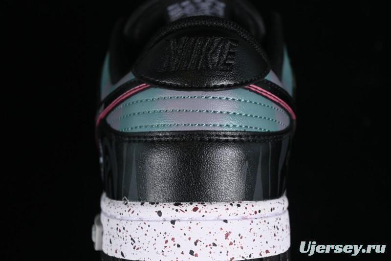 Nike Dunk Low Panda Prank Universe Exploration - Black Purple SB Strap Low Top Casual Skate Shoes - DV0831-002