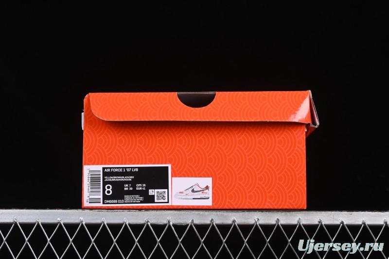 Nike Air Force 1 '07 Low Supreme Collaboration Grey Snake Scale Low-Top Casual Sneakers - DM6688-010