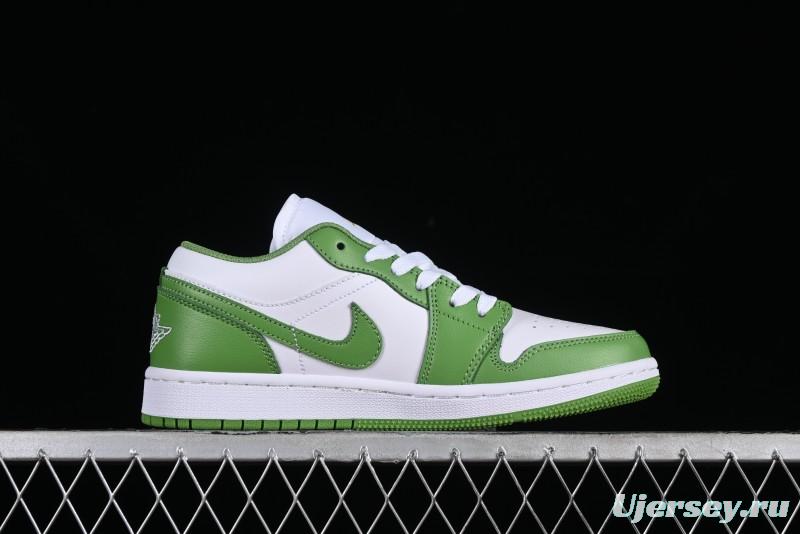 Nike Air Jordan 1 Low AJ1 White Green Low Top Lifestyle Basketball Shoes - HF4823-100
