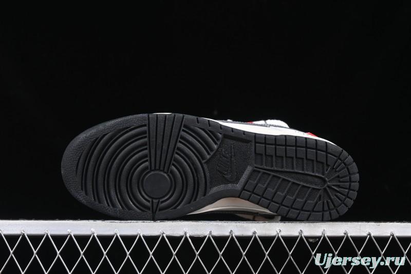 Nike SB Dunk Low The North Face x Supreme Collaboration Light Gray Hook Anniversary Custom Low-Top Casual Skate Shoes - YX5066-230