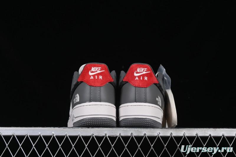 Nike Air Force 1 '07 Low The North Face Collaboration Beige Grey Black Snake Leather Custom Casual Sneakers - DM6688-052