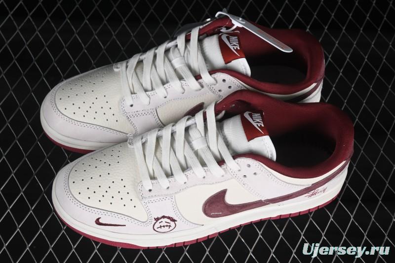 Nike SB Dunk Low Travis Scott x Stussy Triple Collaboration Anniversary Edition Custom Low-Top Casual Skate Shoes - KK1333-031