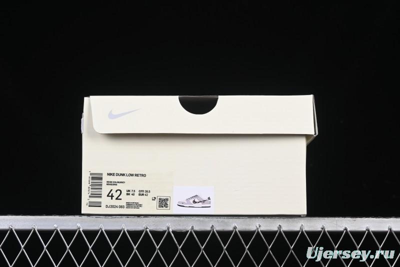 Nike SB Dunk Low Anniversary Edition Customized Sneakers with Grey Swoosh Logo - DJ2024-083