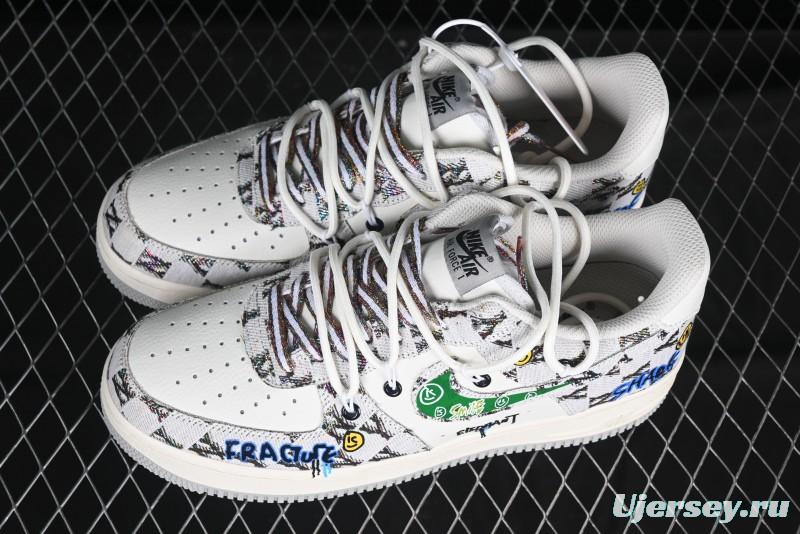 Nike Air Force 1'07 Low Hip Hop MLB Casual Lace-Up Sneakers - BD0077-333