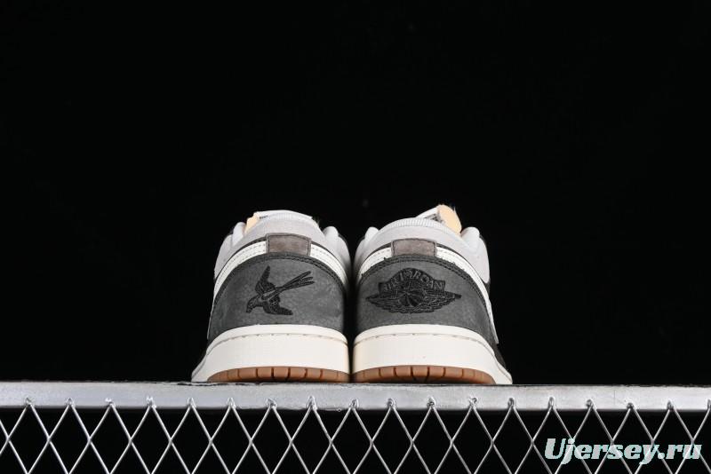 Nike Air Jordan 1 Low "Snkrs Day" Casual Sneakers with Grey Toe Design - FD0399-004