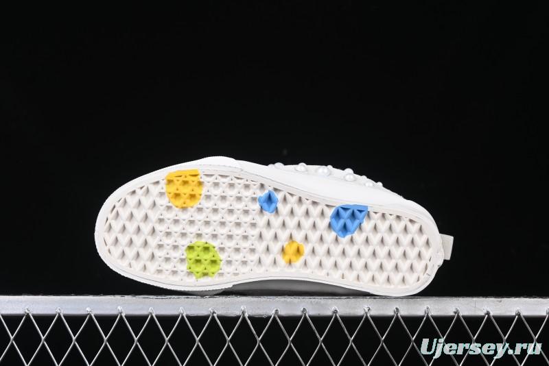 Vans Knu Skool Pearl White Chunky Sneakers with D-Ring Lacing System - VN000D22QC5