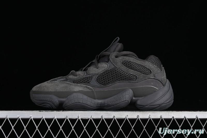 Adidas Yeezy 500 Black Casual Running Shoes - F36640