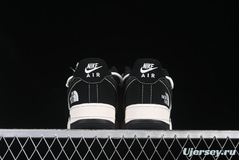 Nike Air Force 1 '07 Low The North Face Collaboration Suede Black Drawstring Casual Sneakers - SJ1198-101