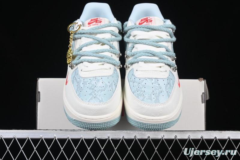 Nike Air Force 1 '07 Low Green Snake Lace-Up Casual Sneakers - KK1988-023