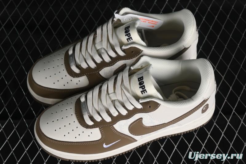 Nike Air Force 1 '07 Low BAPE Collaboration - Light Green Pigskin Low-Top Casual Sneakers - BA8806-225