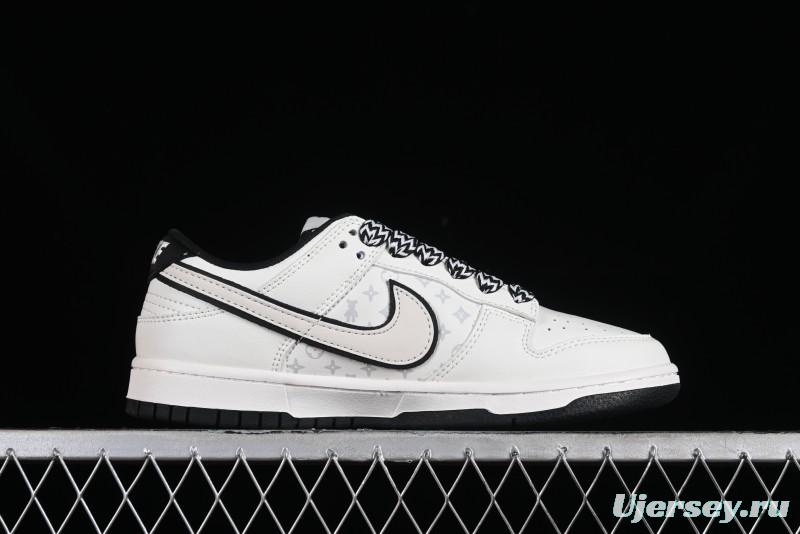 Nike SB Dunk Low LV Collaboration - Beige Black Violent Bear Anniversary High-End Custom Low-Top Casual Skate Shoes - SJ2068-239