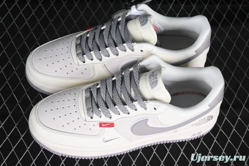 Nike Air Force 1 '07 Low The North Face Collaboration Beige Grey Red Label Casual Sneakers - BB7518-009