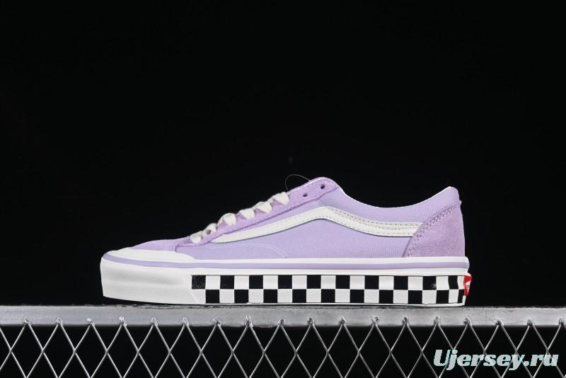 Vans Old Skool Reissue 136 Purple Checkerboard Retro Canvas Shoes - VN000MT6E3N