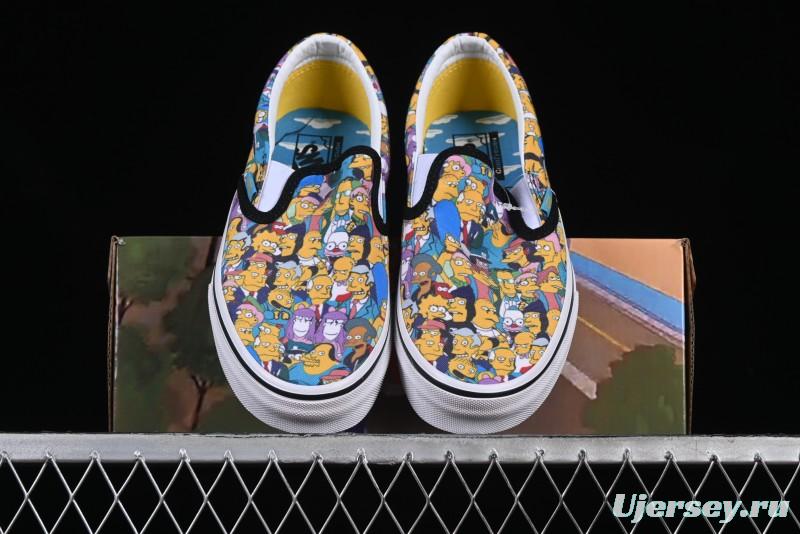 Vans Slip-on Pro Simpson Family All Over Print Low Top Skate Shoes - VN0A3WMD1TJ