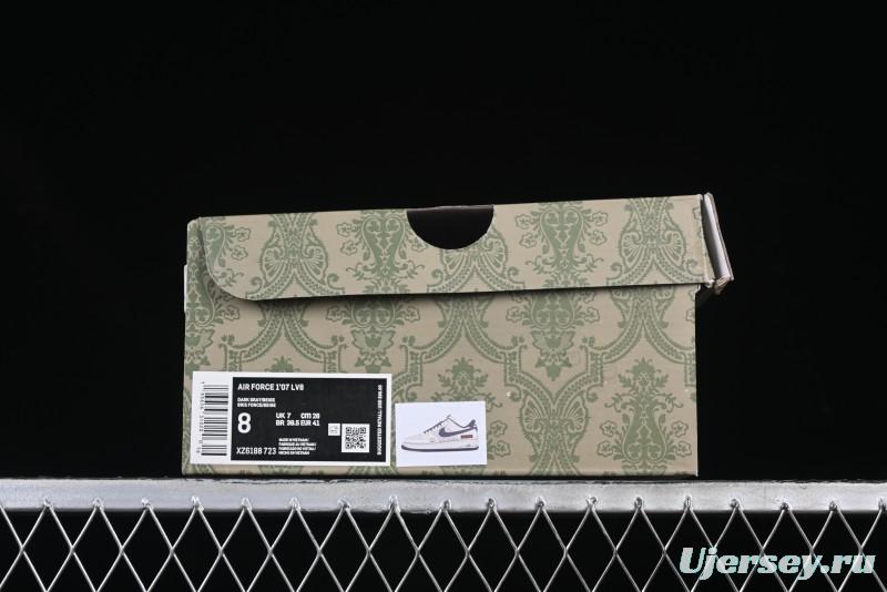 Nike Air Force 1 '07 Low Gucci Collaboration Beige Grey Pattern Low-Top Casual Sneakers - XZ6188-723