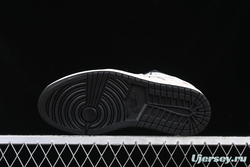 Nike Air Jordan 1 Low Supreme Collaboration Spider Custom High-End Retro Basketball Shoes - XS6086-007