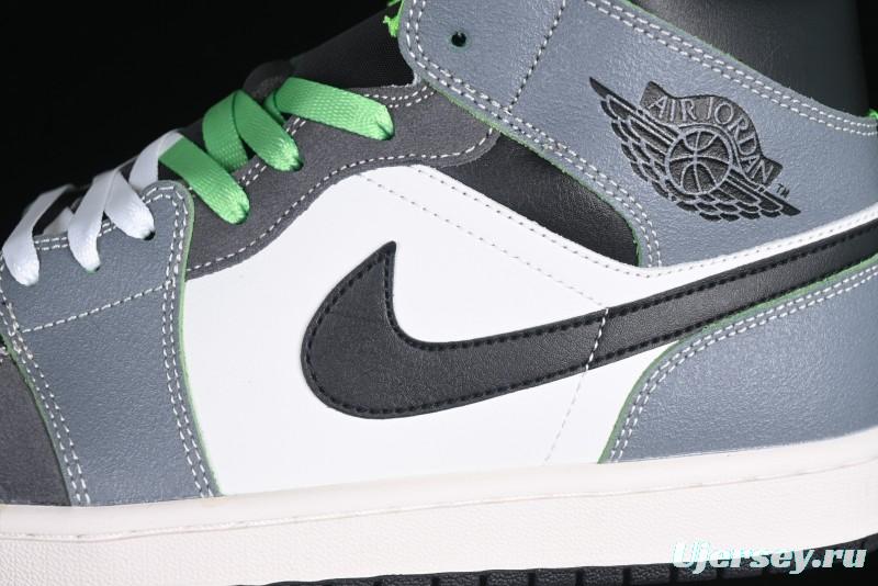 Nike Air Jordan 1 Mid Basketball Shoes in White Grey Brown Casa 93 Colorway - HQ3829-001