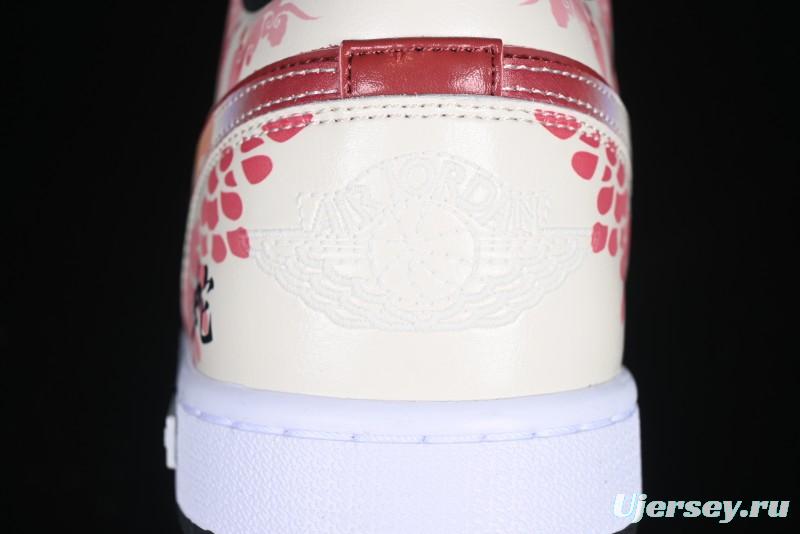 Nike Air Jordan 1 Low OG Retro Basketball Shoes Snake Year Limited Edition - 553558-132