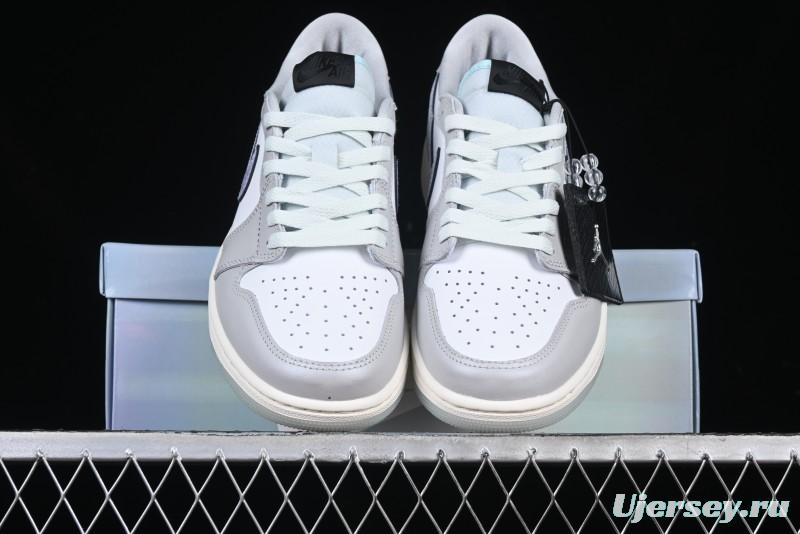 Nike Air Jordan 1 Low OG CNY AJ1 Snake Year Limited Silver Snake Low-Top Retro Basketball Shoes - HF3144-100