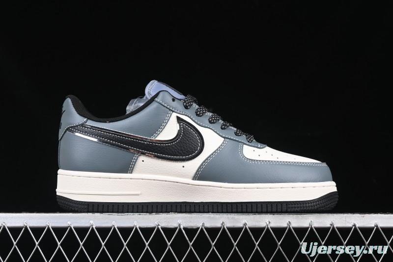 Nike Air Force 1 '07 Low Supreme Collaboration Sneakers in Blue Grey - XZ6188-385