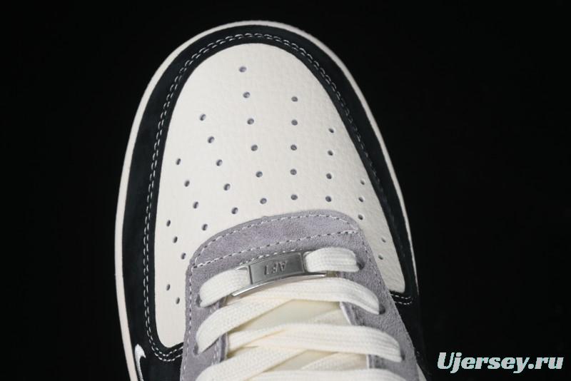 Nike Air Force 1 '07 Low Stussy Collaboration Black Grey Patchwork Low-Top Casual Sneakers - XZ6188-363