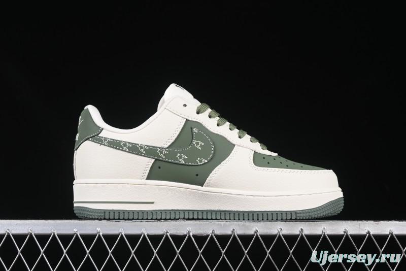 Nike Air Force 1 '07 Low The North Face Collaboration Beige Green Mini Swoosh Casual Sneakers - KK1988-043