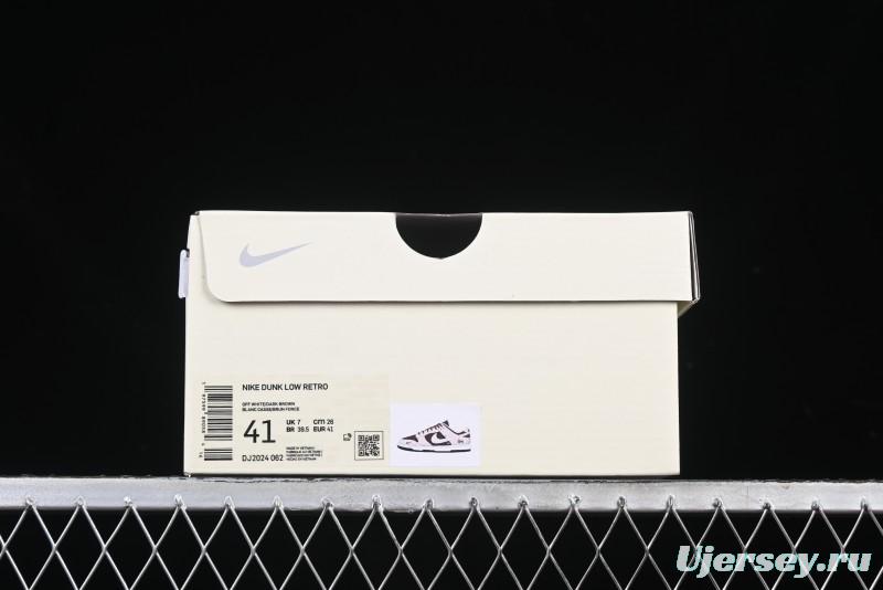 Nike SB Dunk Low Stussy Collaboration Brown Leather Swoosh Anniversary Custom Low-Top Casual Sneakers - DJ2024-062