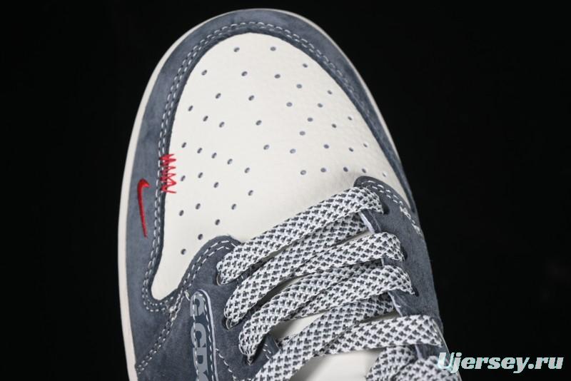 Nike Travis Scott x Fragment Design x Air Jordan 1 Low OG SP AJ1 CDG White Grey Low Top Casual Sneakers - DM9288-005