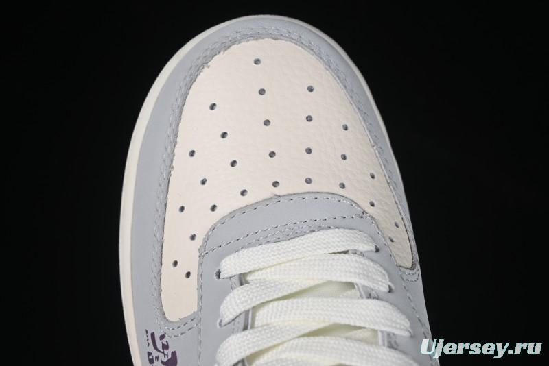 Nike Air Force 1 '07 Low Nezha Collaboration Grey Red Swoosh Casual Sneakers - DF0188-046