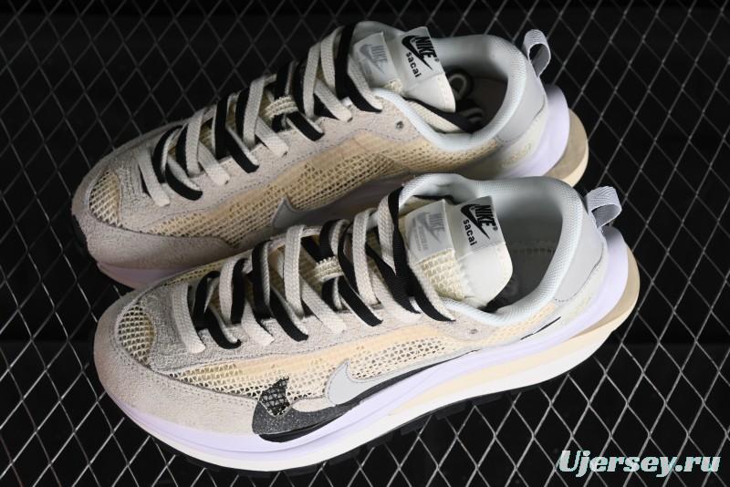 Nike Sacai VaporWaffle 3.0 Deconstructed Sneakers with Overlapping Swoosh and Dual Tongue - CV1363-101