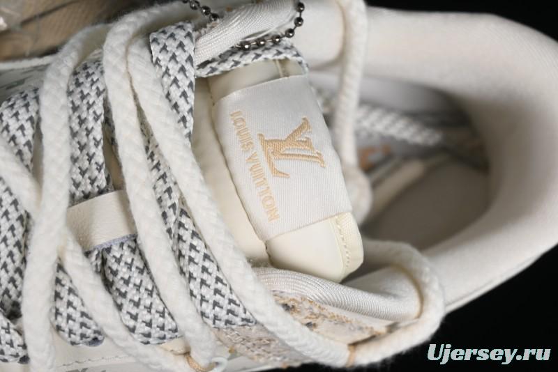 Nike SB Dunk Low LV Collaboration - Yellow Denim Print Anniversary High-End Custom Low-Top Casual Sneakers - SJ2068-247