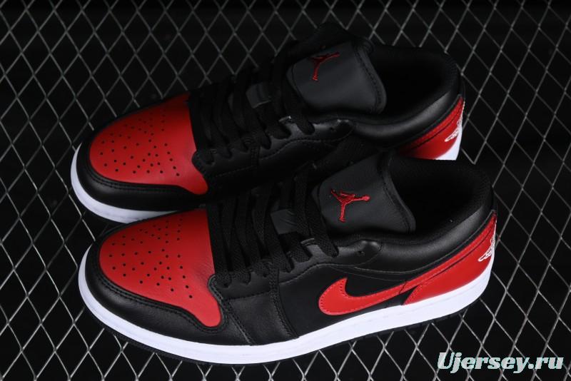 Nike Air Jordan 1 Low AJ1 Red Black Low Top Casual Sneakers - 553558-067