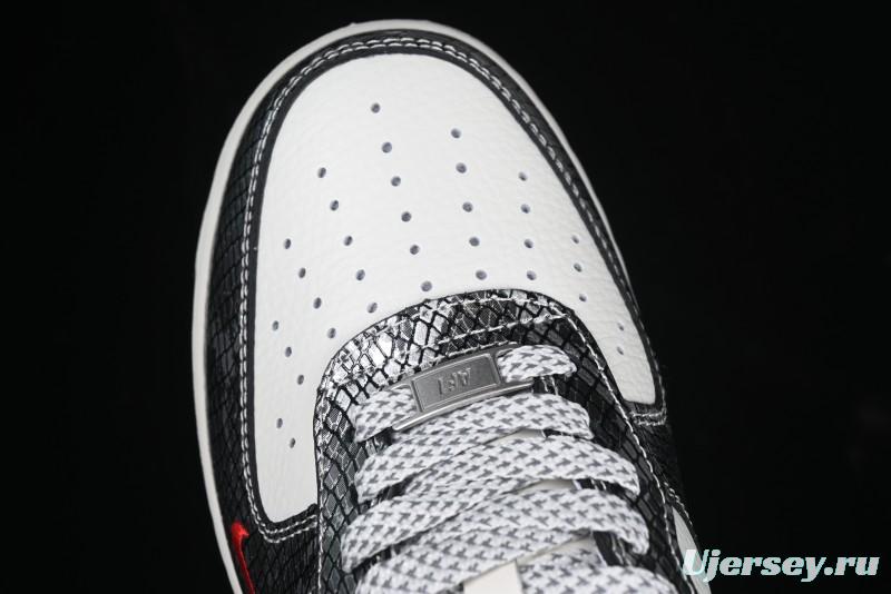 Nike Air Force 1 '07 Low The North Face Collaboration Year of the Snake Limited Edition Silver Snake Casual Sneakers - CH6336-521