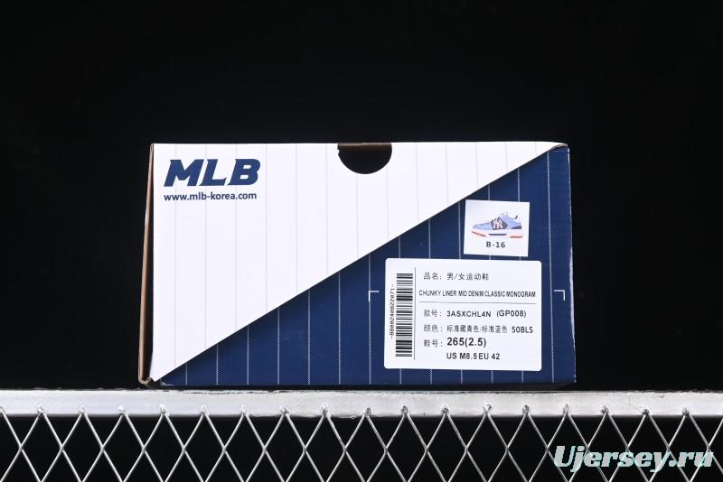 New York Yankees MLB Chunky Liner Lightweight Platform Sneakers with 6cm Height Increase - 3ASXCHL4N50BLS