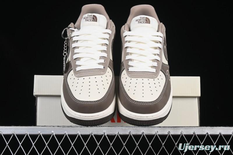 Nike Air Force 1 '07 Low The North Face Collaboration Light Brown Ghost Face Casual Sneakers - KK1988-065