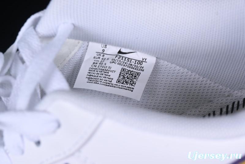 Nike Air Force 1 '07 Low Kobe Casual Sneakers with Full-Layer Leather and Full-Length Air Cushion - FZ1151-100